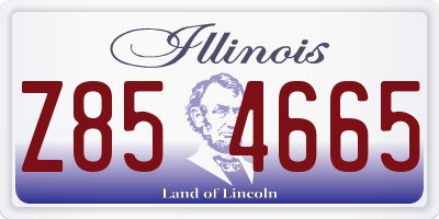 IL license plate Z854665