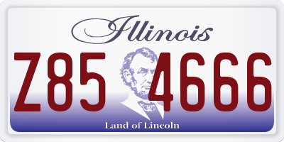 IL license plate Z854666