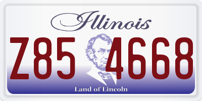 IL license plate Z854668