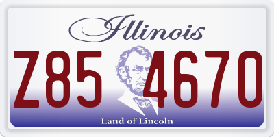 IL license plate Z854670