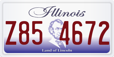 IL license plate Z854672