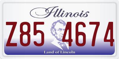 IL license plate Z854674