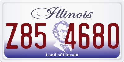 IL license plate Z854680