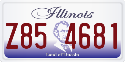 IL license plate Z854681