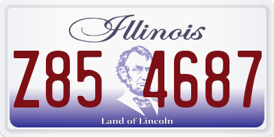 IL license plate Z854687