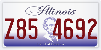 IL license plate Z854692
