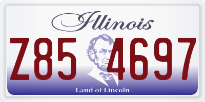 IL license plate Z854697