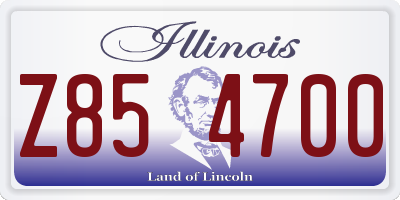 IL license plate Z854700