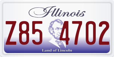 IL license plate Z854702