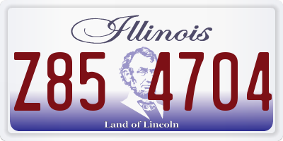 IL license plate Z854704