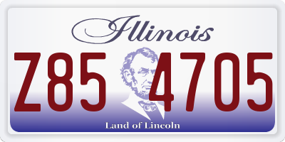 IL license plate Z854705
