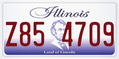 IL license plate Z854709