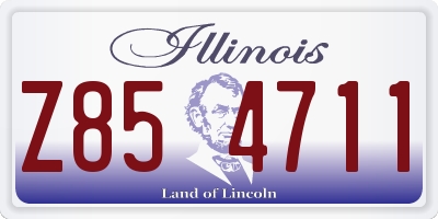 IL license plate Z854711