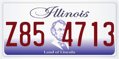 IL license plate Z854713