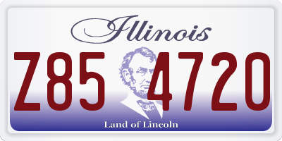 IL license plate Z854720