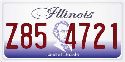 IL license plate Z854721