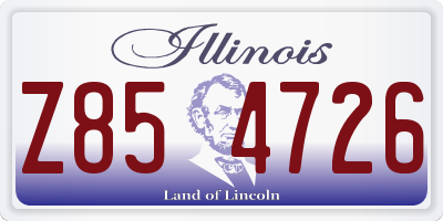 IL license plate Z854726