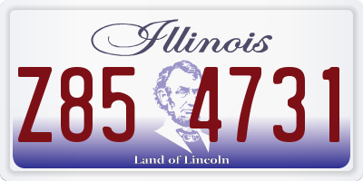 IL license plate Z854731