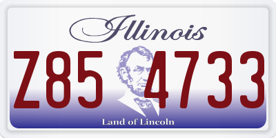 IL license plate Z854733