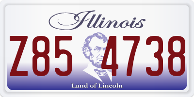 IL license plate Z854738