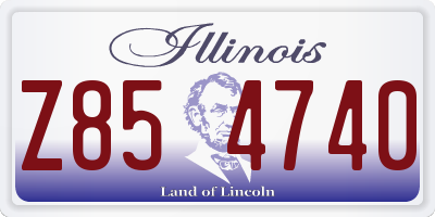 IL license plate Z854740
