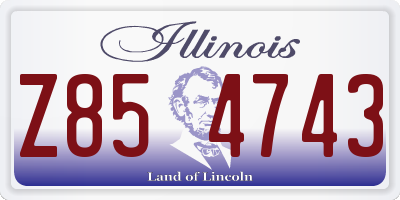 IL license plate Z854743