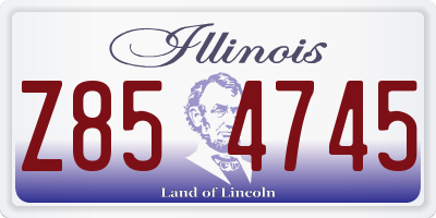 IL license plate Z854745