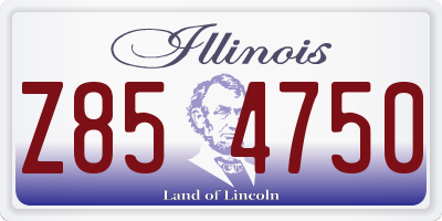 IL license plate Z854750