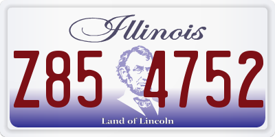 IL license plate Z854752