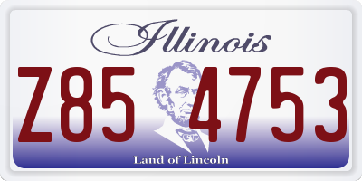 IL license plate Z854753