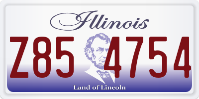 IL license plate Z854754