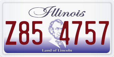 IL license plate Z854757