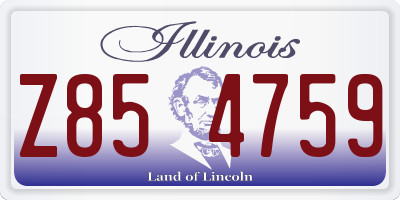 IL license plate Z854759