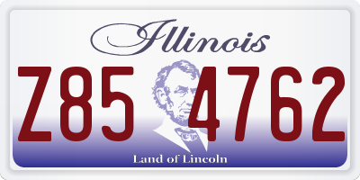 IL license plate Z854762