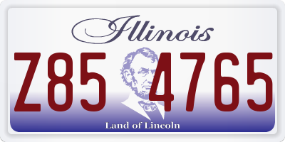 IL license plate Z854765
