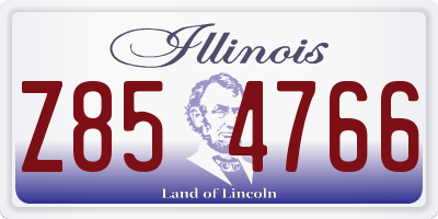 IL license plate Z854766