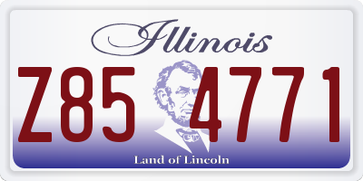 IL license plate Z854771