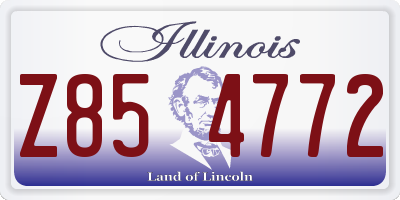 IL license plate Z854772