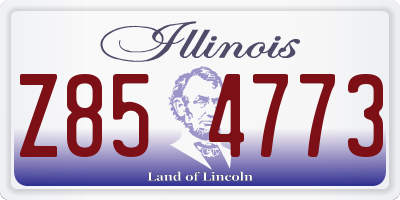 IL license plate Z854773