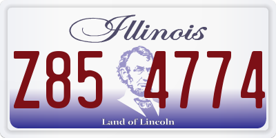 IL license plate Z854774