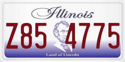 IL license plate Z854775