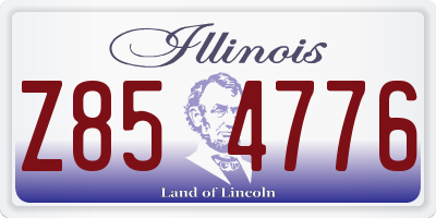 IL license plate Z854776