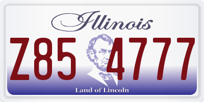 IL license plate Z854777