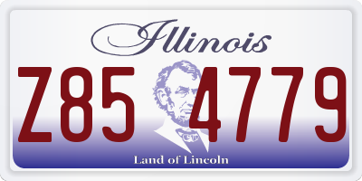 IL license plate Z854779