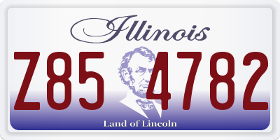 IL license plate Z854782