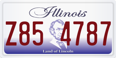 IL license plate Z854787