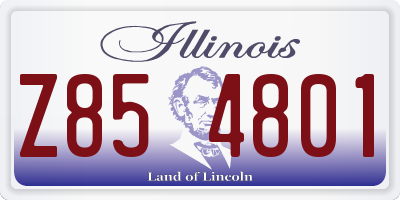 IL license plate Z854801
