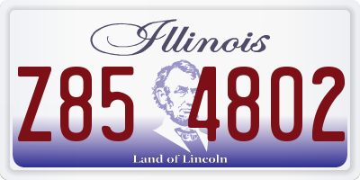 IL license plate Z854802