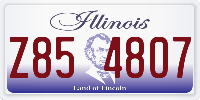IL license plate Z854807