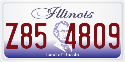 IL license plate Z854809